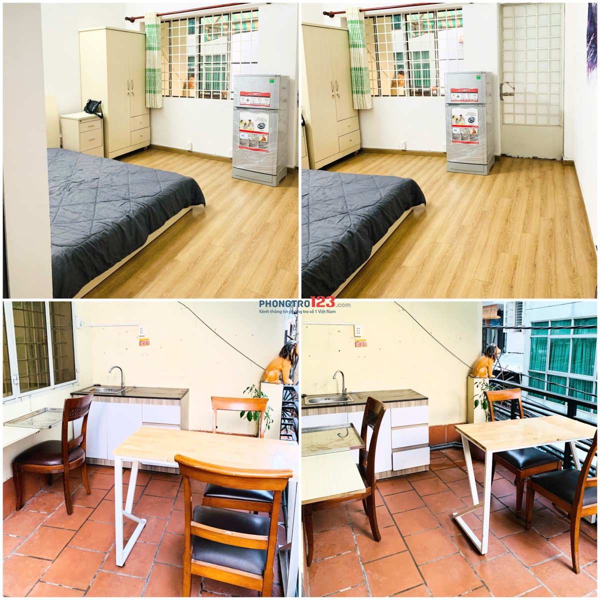 CHDV full nt ban công tách bếp Giải Phóng Tân Bình chỉ 5 triệu 300k