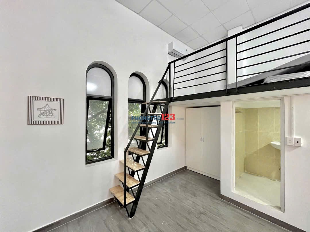Đại hạ giá - Phòng gác cao, Studio siêu rộng ngay chợ Tân Quy giá chỉ từ 4Tr5