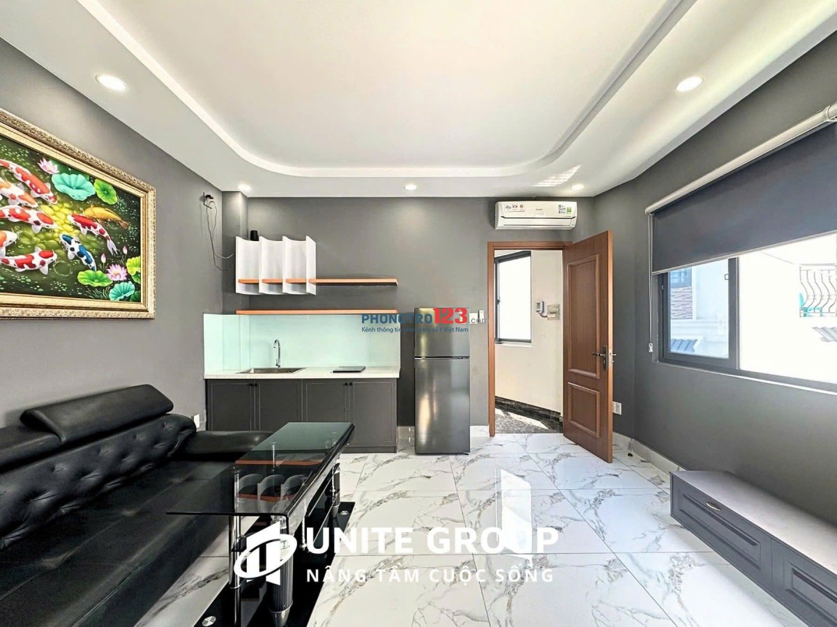 Căn hộ 1 phòng ngủ, ban công ở Huỳnh Tấn Phát, quận 7. Gần Phú Mỹ Hưng, cầu Tân Thuận, khu Chế Xuất