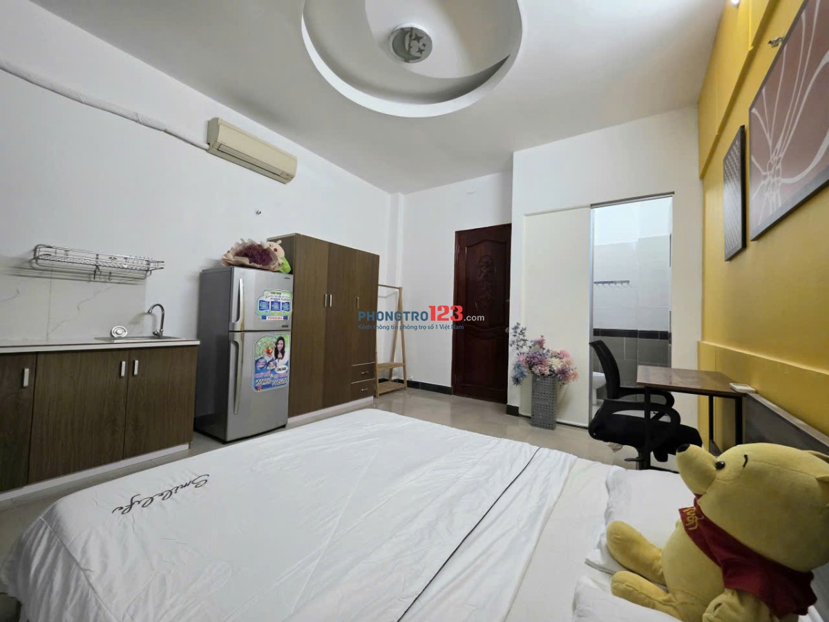 TRỌ BÌNH THẠNH GẦN CHỢ BÀ CHIỂU STUDIO 34m2 CỬA SỔ THOÁNG SÁNG NGUYỄN VĂN ĐẬU BÌNH THẠNH