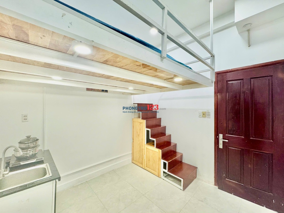 PHÒNG TRỌ CÓ GÁC LỬNG THOÁNG MÁT, FULL NỘI THẤT, CÓ BẾP & WC RIÊNG, 28 PHẠM VĂN CHIÊU