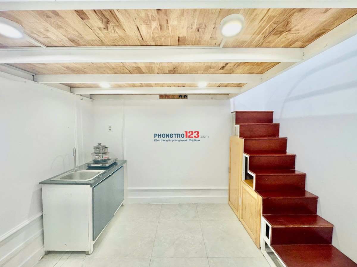 PHÒNG TRỌ CÓ GÁC LỬNG THOÁNG MÁT, FULL NỘI THẤT, CÓ BẾP & WC RIÊNG, 28 PHẠM VĂN CHIÊU