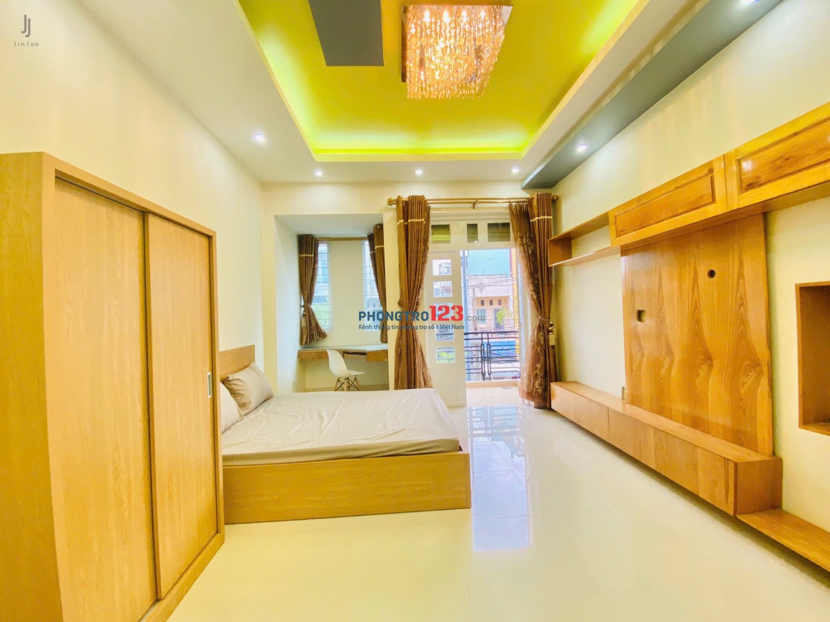 TRỌ BÌNH THẠNH GẦN CHỢ BÀ CHIỂU STUDIO 36m2 BAN CÔNG THOÁNG FULL NỘI THẤT HÒA HOA THÁM BÌNH THẠNH