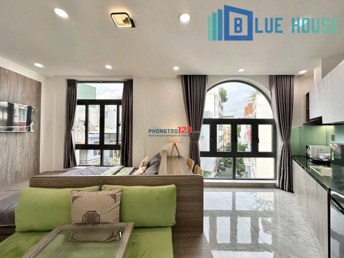 CHO THUÊ CĂN HỘ MỚI NHIỀU CỬA SỔ 35m2 Ở GẦN CẦU THỊ NGHÈ THUẬN TIỆN DI CHUYỂN QUẬN 1, 3