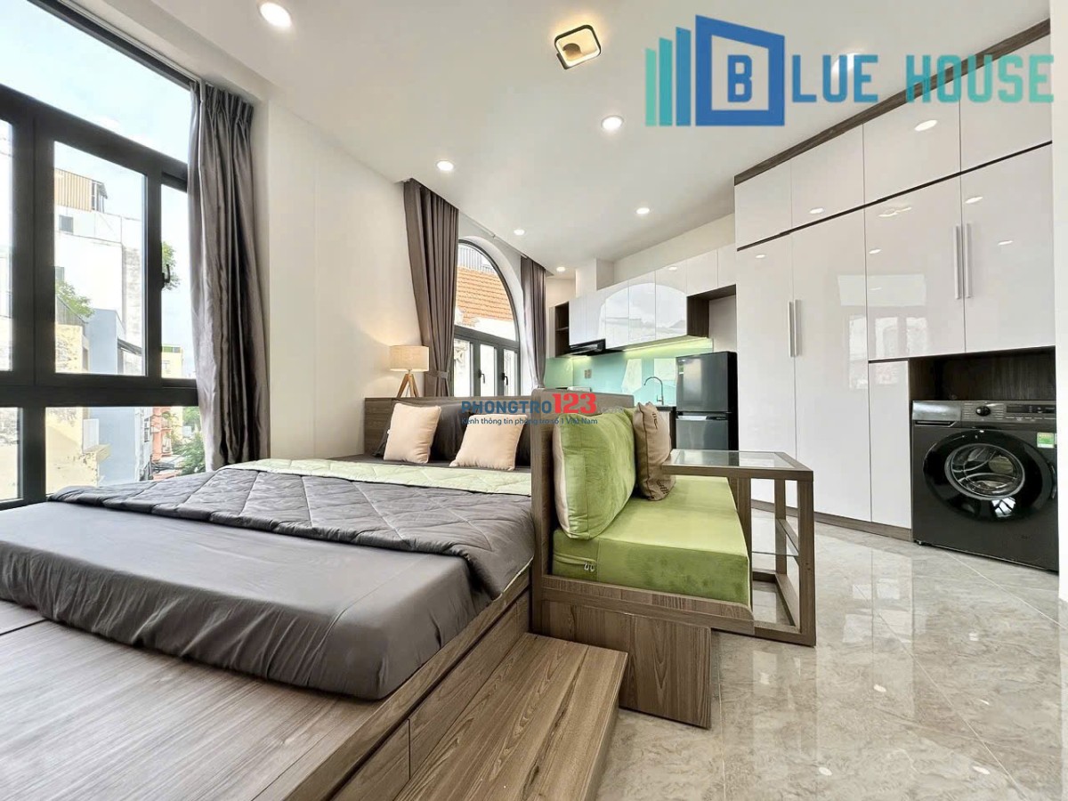 CHO THUÊ CĂN HỘ MỚI NHIỀU CỬA SỔ 35m2 Ở GẦN CẦU THỊ NGHÈ THUẬN TIỆN DI CHUYỂN QUẬN 1, 3