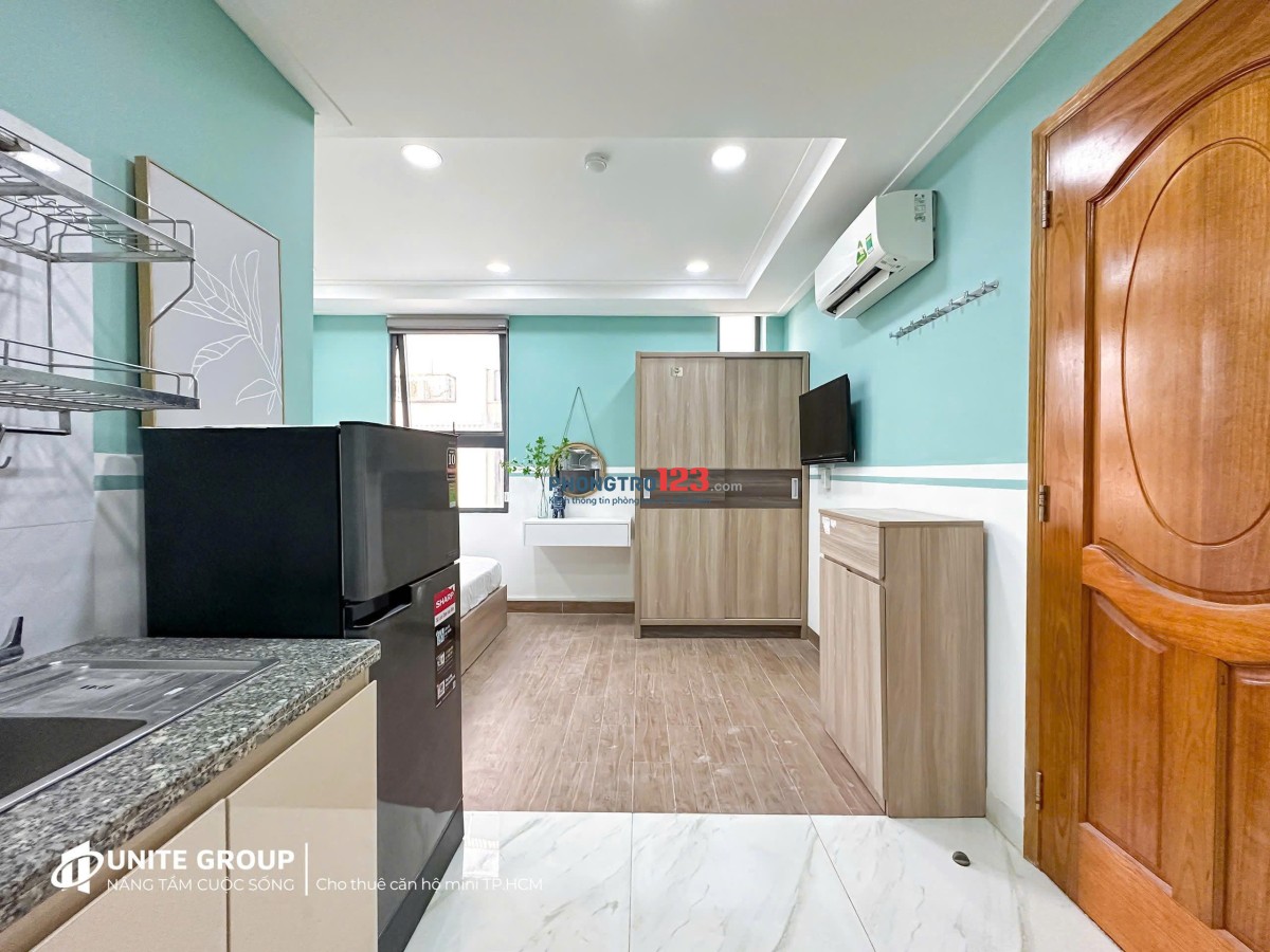 Căn hộ Studio cửa sổ cao cấp, Full nội thất tại CMT8, Quận 10 gần Vincom, Vạn Hạnh mall, Bách Khoa