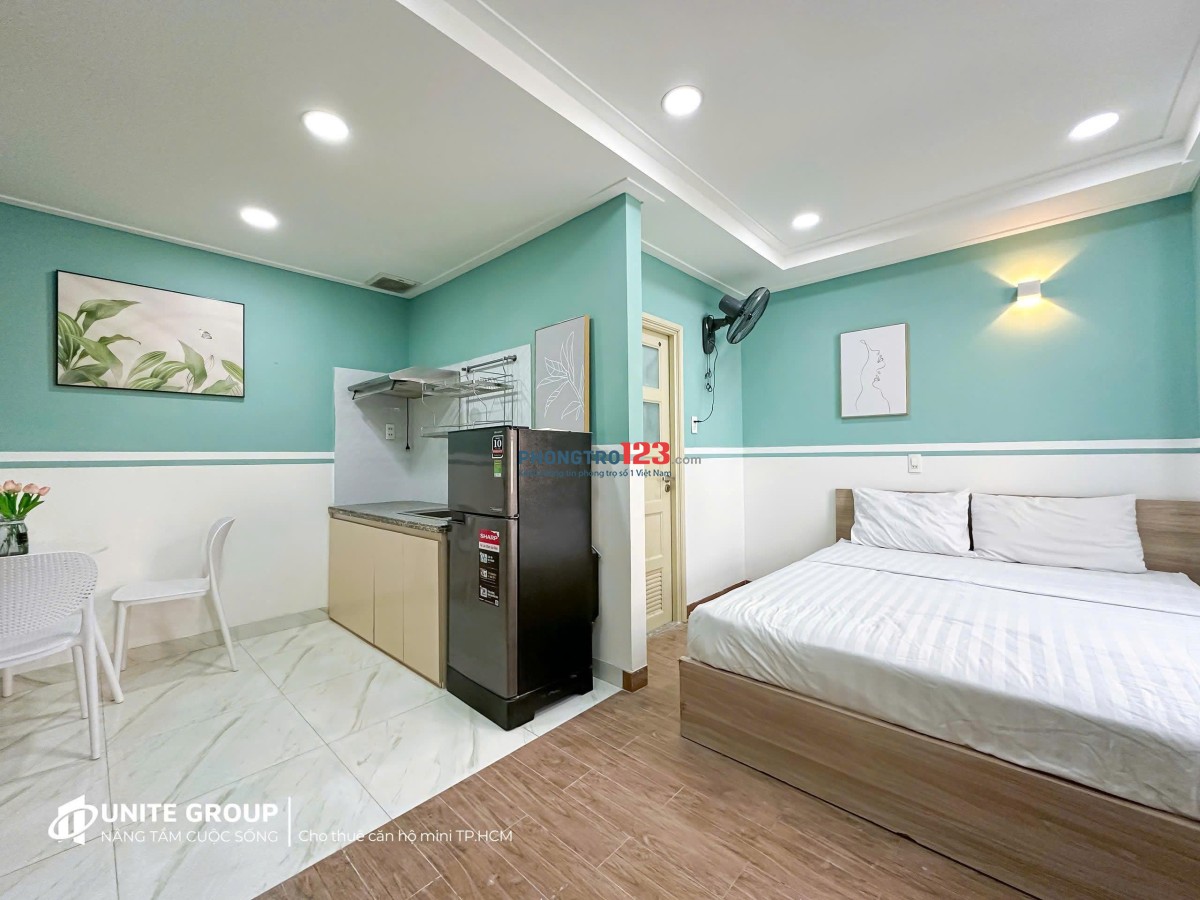 Căn hộ Studio cửa sổ cao cấp, Full nội thất tại CMT8, Quận 10 gần Vincom, Vạn Hạnh mall, Bách Khoa