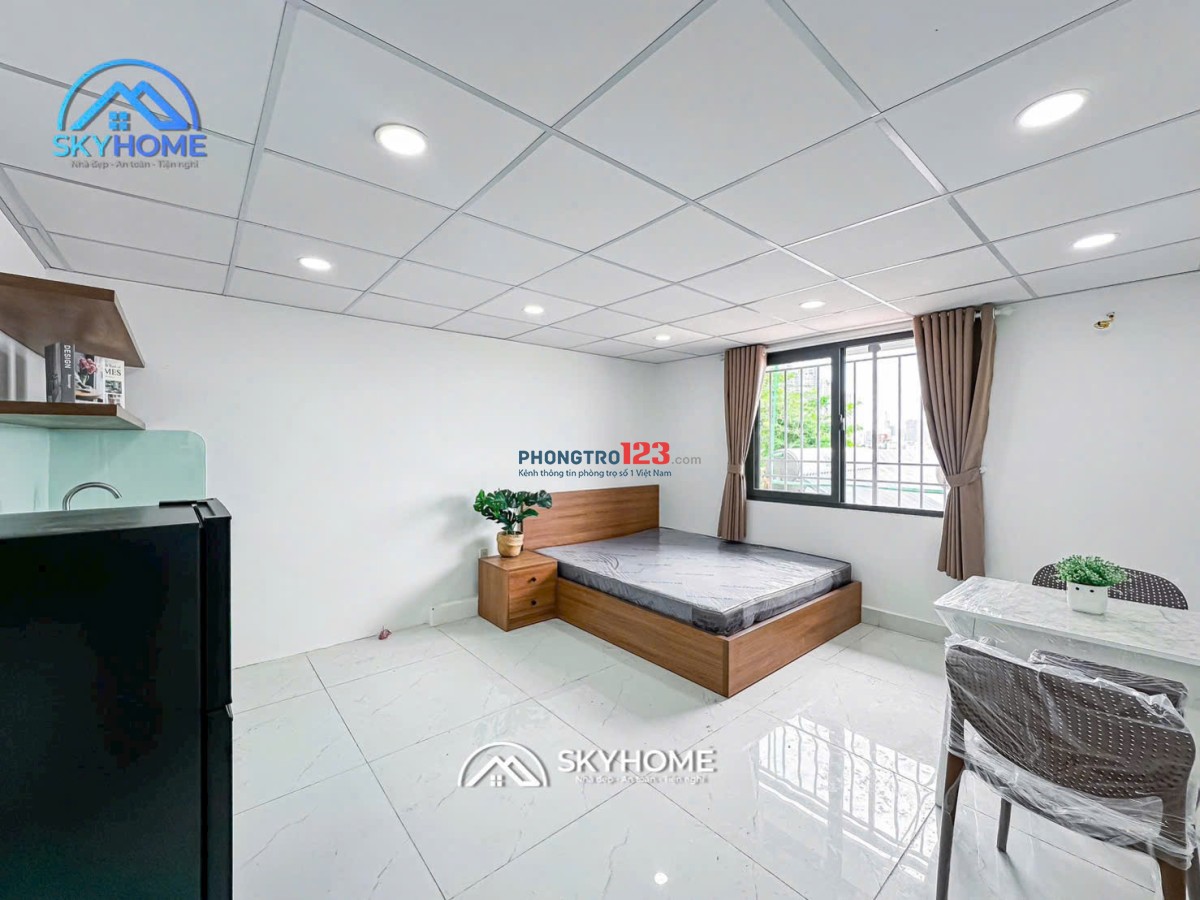 TRỌ BÌNH THẠNH GẦN CHỢ BÀ CHIỂU STUDIO 34m2 FULL NỘI THẤT CỬA SỔ LỚN LÊ QUANG ĐỊNH BÌNH THẠNH