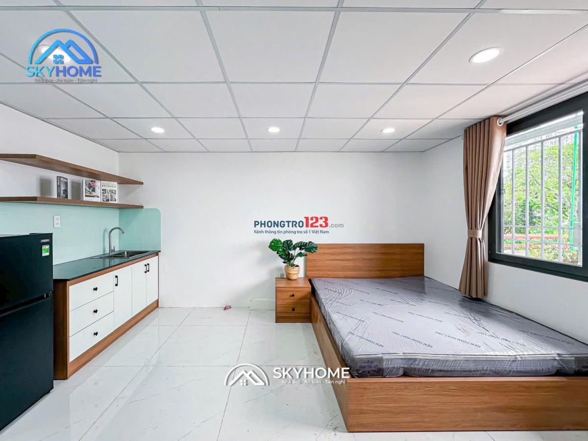 TRỌ BÌNH THẠNH GẦN CHỢ BÀ CHIỂU STUDIO 34m2 FULL NỘI THẤT CỬA SỔ LỚN LÊ QUANG ĐỊNH BÌNH THẠNH