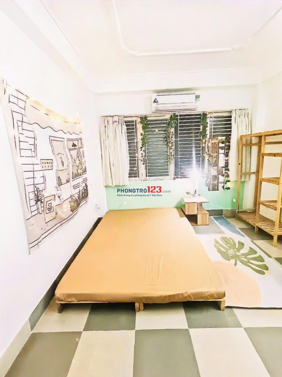 P.02 giá 4tr7 20m2 Lầu 1, 2 cửa sổ nắng đẹp ( Pass phòng )