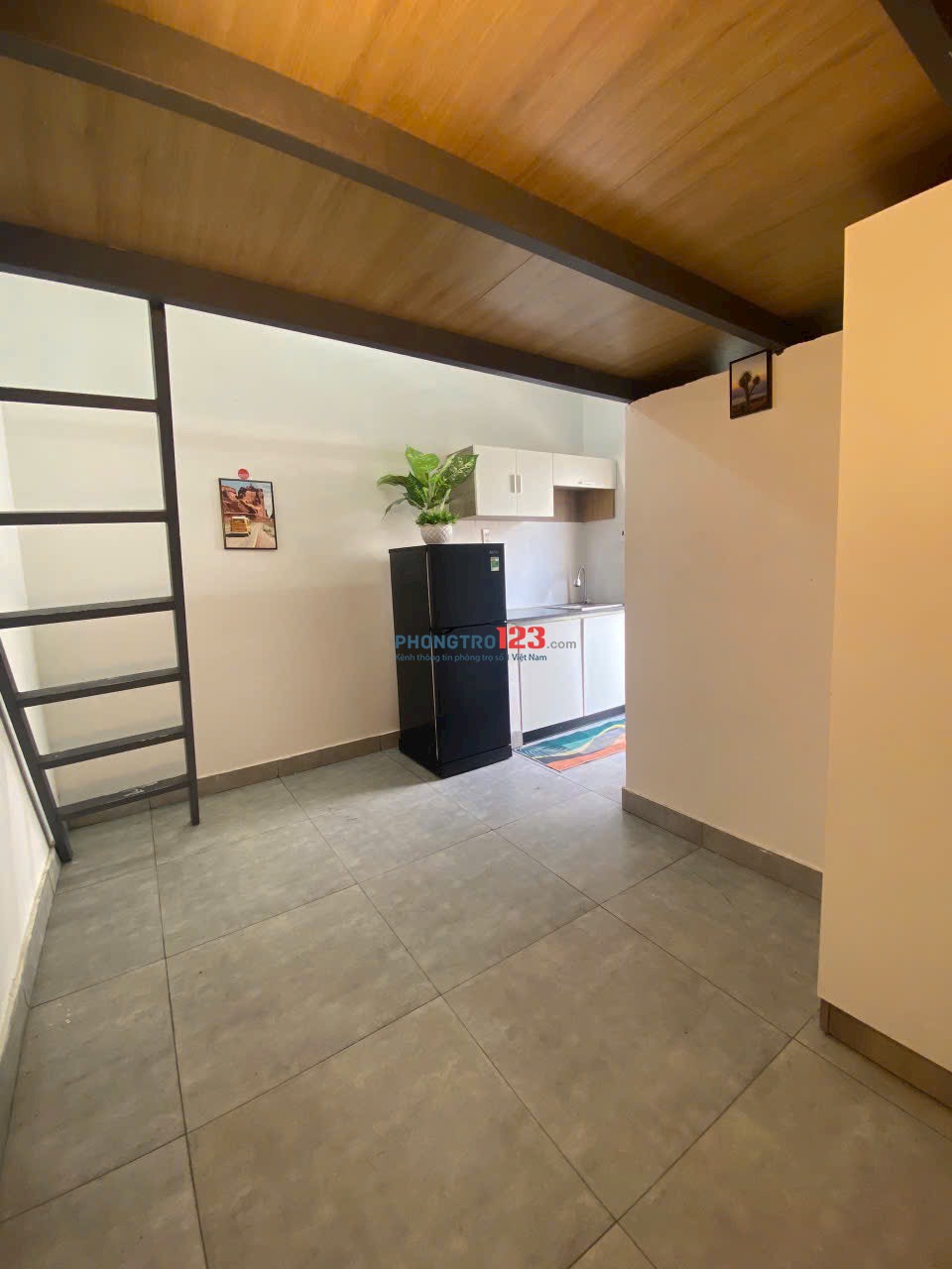 Pass Phòng Trọ nội thất cơ bản 30m2 có gác