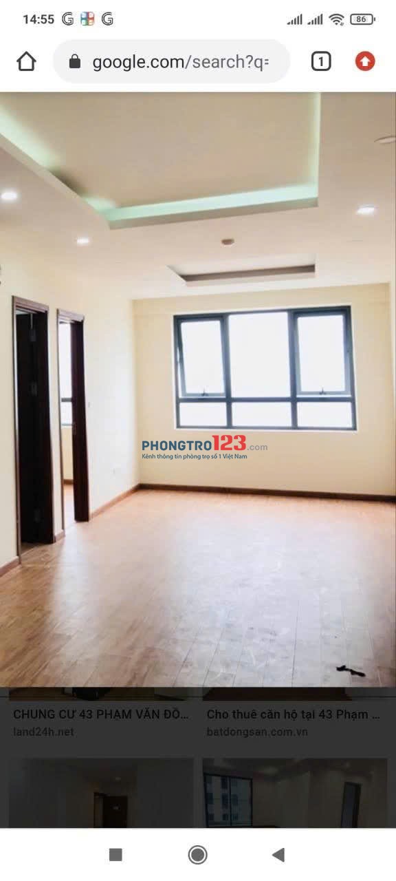 chính chủ cho thuê căn chung cư cán bộ chiến sỹ công an phường cổ nhuế 2