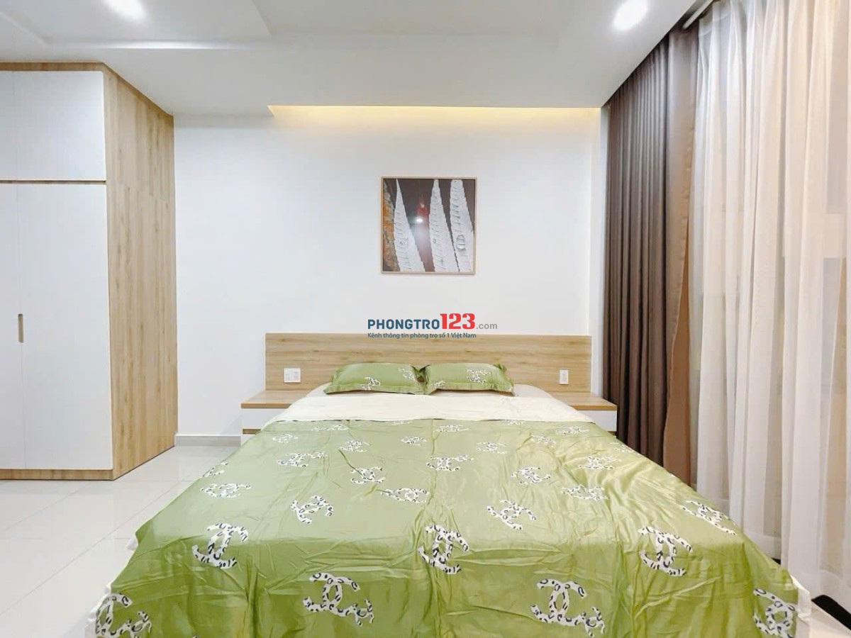 TRỌ BÌNH THẠNH GẦN CHỢ BÀ CHIỂU, ĐH VĂN LANG STUDIO 36m2 BAN CÔNG RỘNG NƠ TRANG LONG BÌNH THẠNH