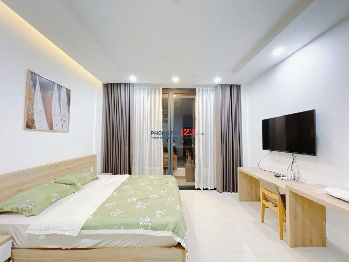 TRỌ BÌNH THẠNH GẦN CHỢ BÀ CHIỂU, ĐH VĂN LANG STUDIO 36m2 BAN CÔNG RỘNG NƠ TRANG LONG BÌNH THẠNH