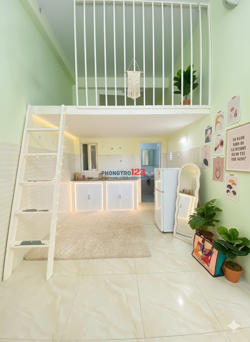 Căn có gác ở dc 3-4 người có bảo vệ và hầm xe,Giờ tự do, không chung chủ, Giá từ 3tr hơn gần etown