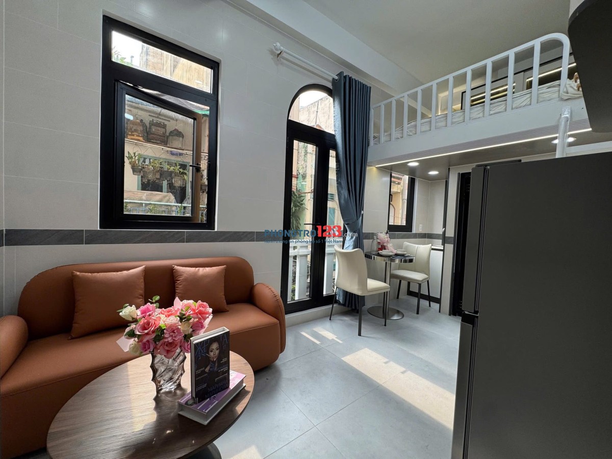 CHO THUÊ CĂN HỘ DUPLEX MỚI TOANG FULL NỘI THẤT BAN CÔNG LỚN NẰM NGAY TRUNG TÂM BÌNH THẠNH GIÁ HẠT DẺ