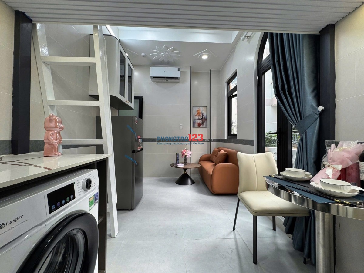 CHO THUÊ CĂN HỘ DUPLEX MỚI TOANG FULL NỘI THẤT BAN CÔNG LỚN NẰM NGAY TRUNG TÂM BÌNH THẠNH GIÁ HẠT DẺ