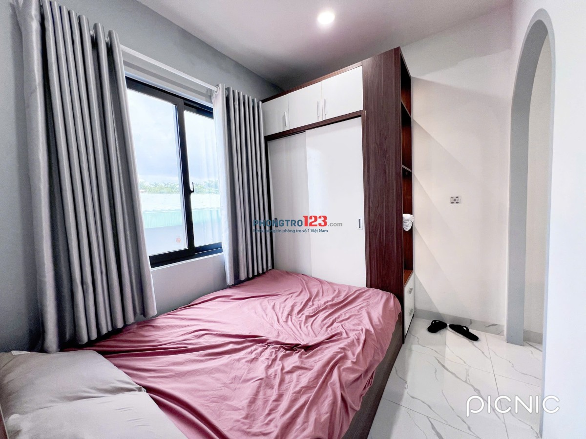 TRỌ BÌNH THẠNH GẦN CHỢ BÀ CHIỂU, ĐH VĂN LANG 1 PHÒNG NGỦ 34m2 CỦA SỔ LỚN NƠ TRANG LONG BÌNH THẠNH