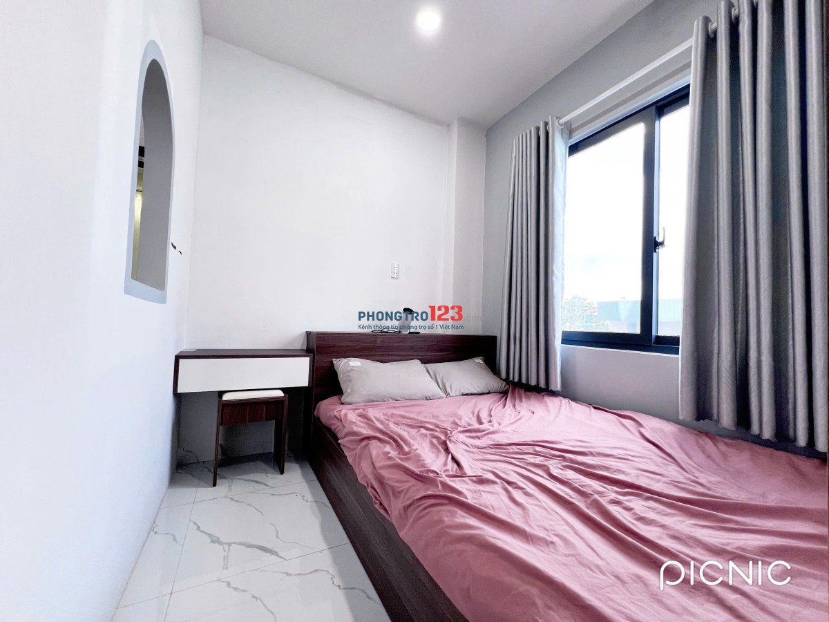 TRỌ BÌNH THẠNH GẦN CHỢ BÀ CHIỂU, ĐH VĂN LANG 1 PHÒNG NGỦ 34m2 CỦA SỔ LỚN NƠ TRANG LONG BÌNH THẠNH