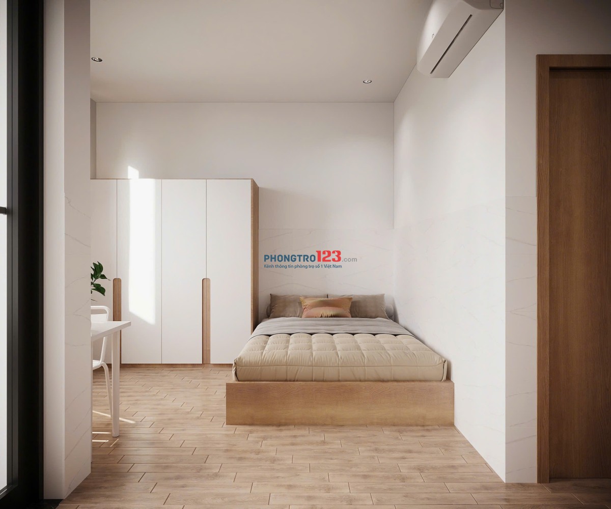 Cho thuê căn hộ mini full nội thất, mới xây, nhiều cửa sổ thoáng mát