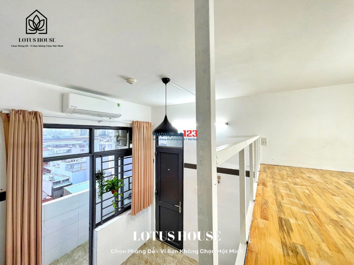 Cho thuê phòng trọ có gác ban công siêu thoáng gần Aeon Tân Phú