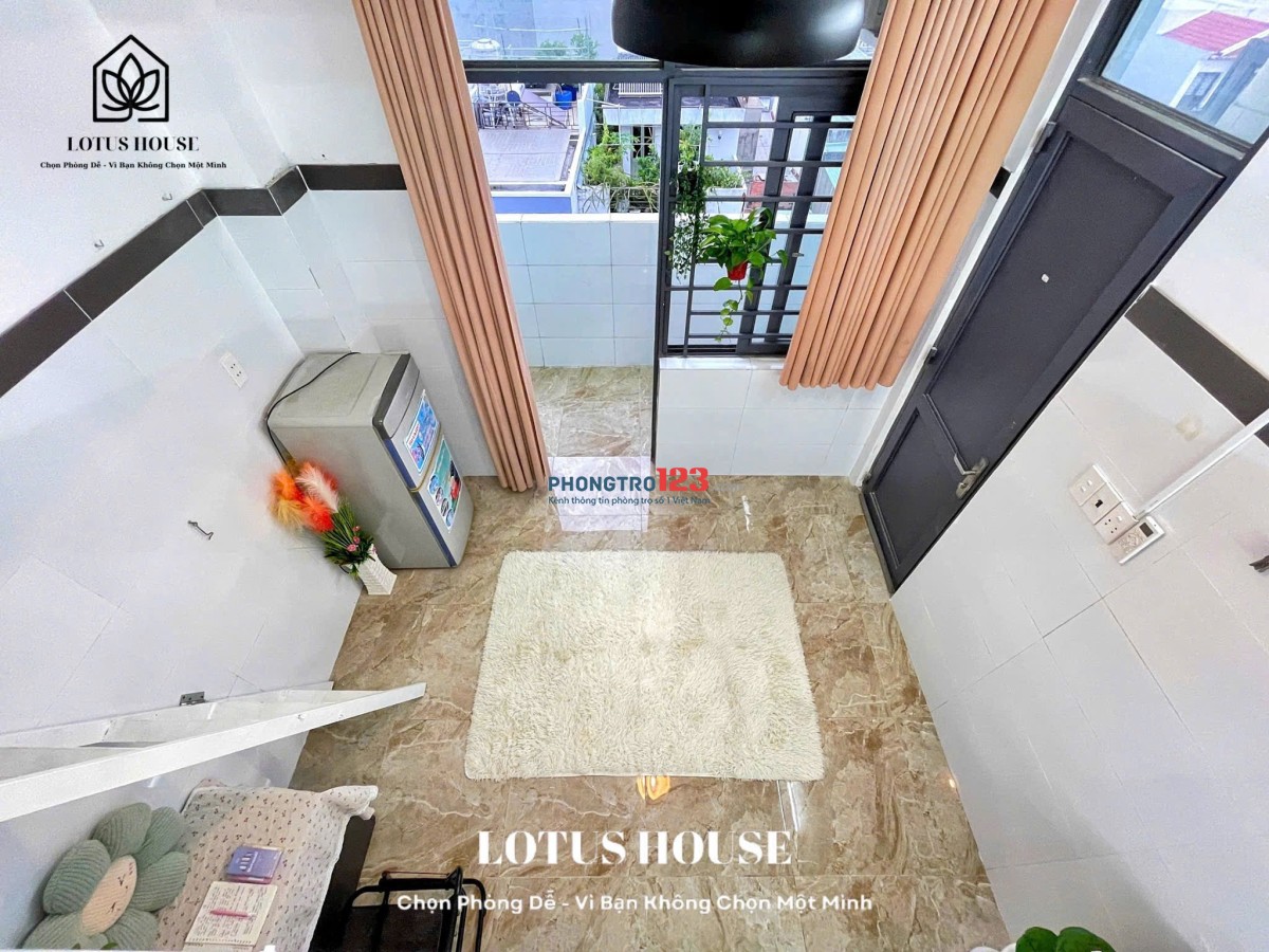 Cho thuê phòng trọ có gác ban công siêu thoáng gần Aeon Tân Phú