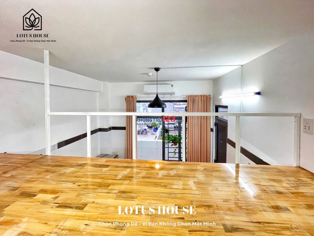 Cho thuê phòng trọ có gác ban công siêu thoáng gần Aeon Tân Phú