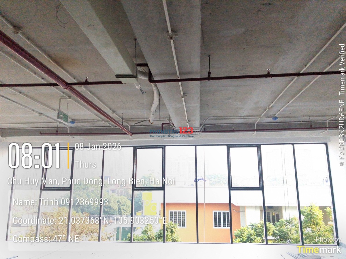 Cho thuê tòa nhà văn phòng 46 Chu Huy Mân, Long Biên (Tách tầng hoặc cả toà)