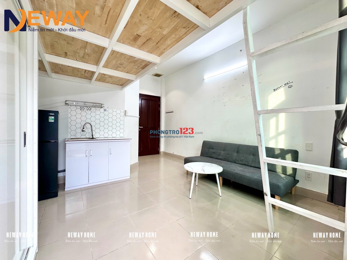  Phòng cho thuê có gác + ban công – Trường Chinh, P.14, Tân Bình Gần Đại học Văn Hiến , Etown