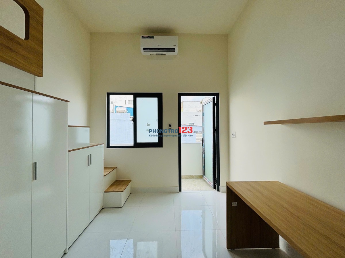 Cho thuê phòng trọ có gác - duplex mới tinh 30m2 siu thoáng