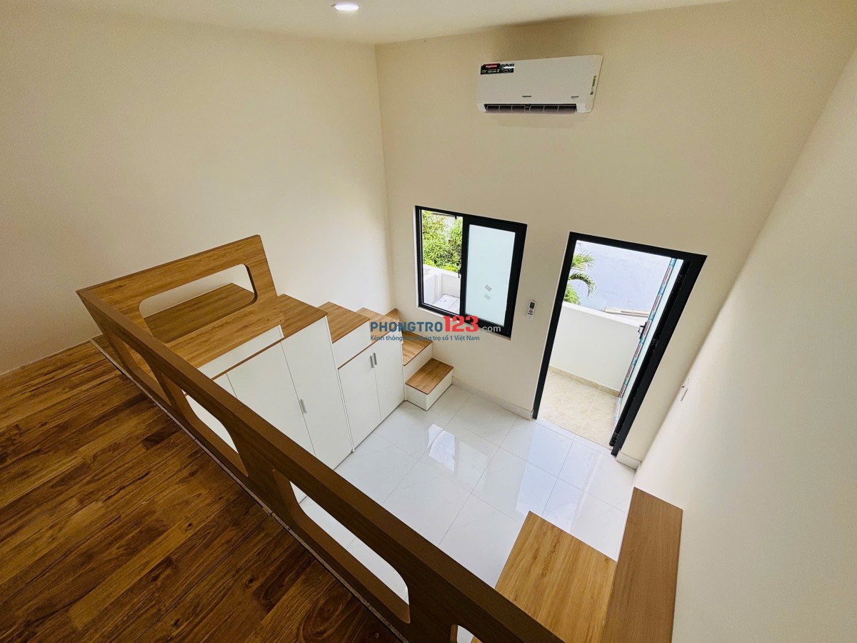 Cho thuê phòng trọ có gác - duplex mới tinh 30m2 siu thoáng