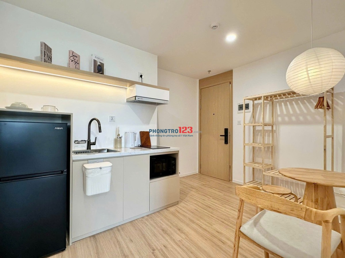 Cho thuê căn hộ một phòng ngủ, full nội thất, thang máy, ban công ,Trần Đình Xu quận1