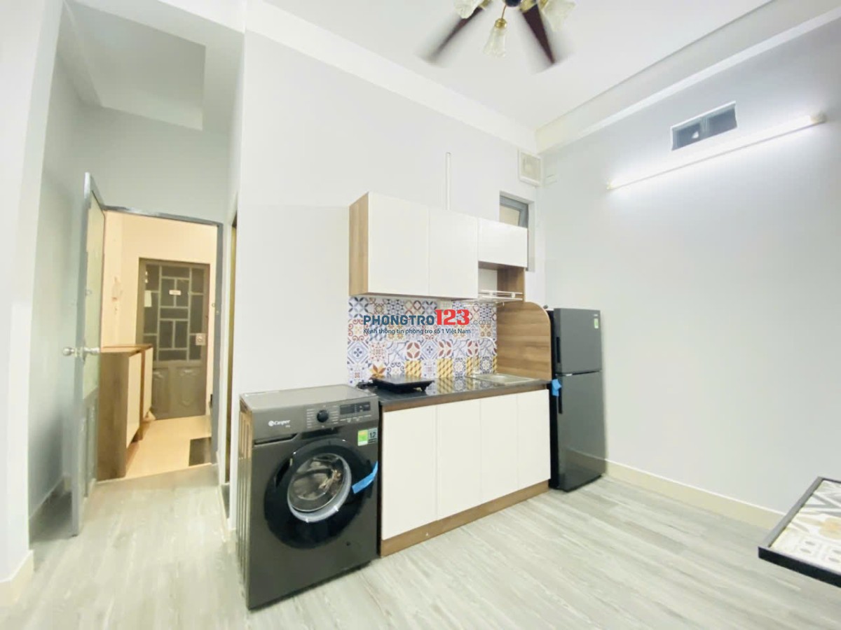 Căn hộ 1PN Tân Định Quận 1 Full NT máy giặt riêng Tự do