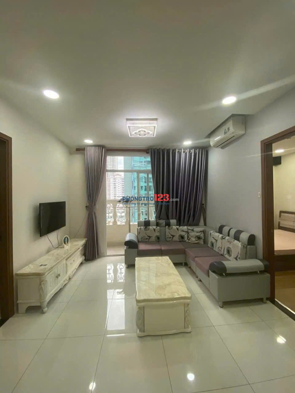 Chung cư Ruby Garden, P.15, Tân Bình: 55m2, NT đầy đủ, 1PN, 7tr/tháng