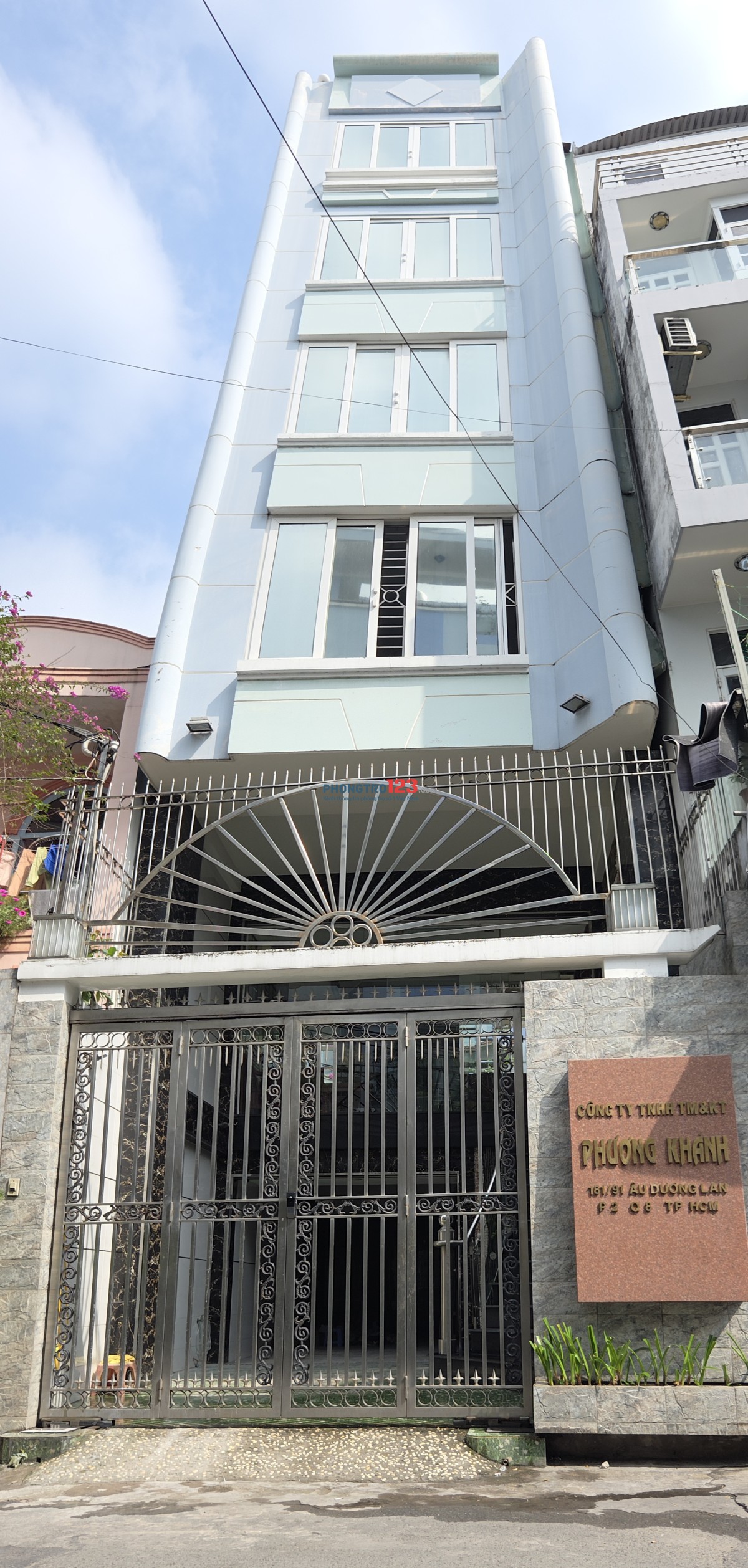 Phòng cho thuê đường Âu Dương Lân, có thang máy