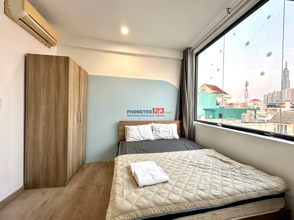 Trống Sẵn Căn Hộ Dịch Vụ Full Nội Thất Ban Công Thoáng Gần Quận 1