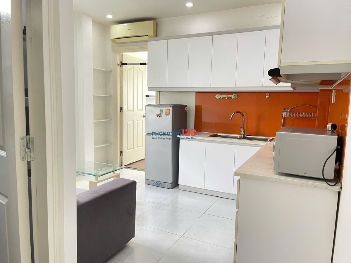 CĂN HỘ 1PN FULL NỘI THẤT BAN CÔNG THOÁNG NGAY TRUNG TÂM QUẬN 1 GẦN NHÀ THỜ ĐỨC BÀ