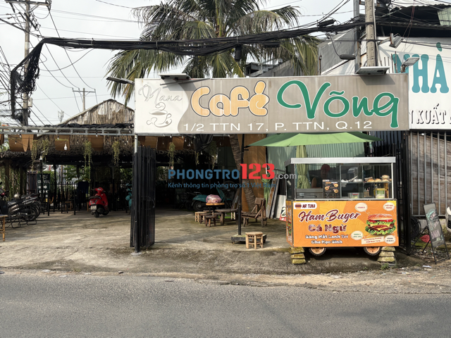 Cần cho thuê mặt bằng đang kinh doanh quán cà phê võng - sạc điện