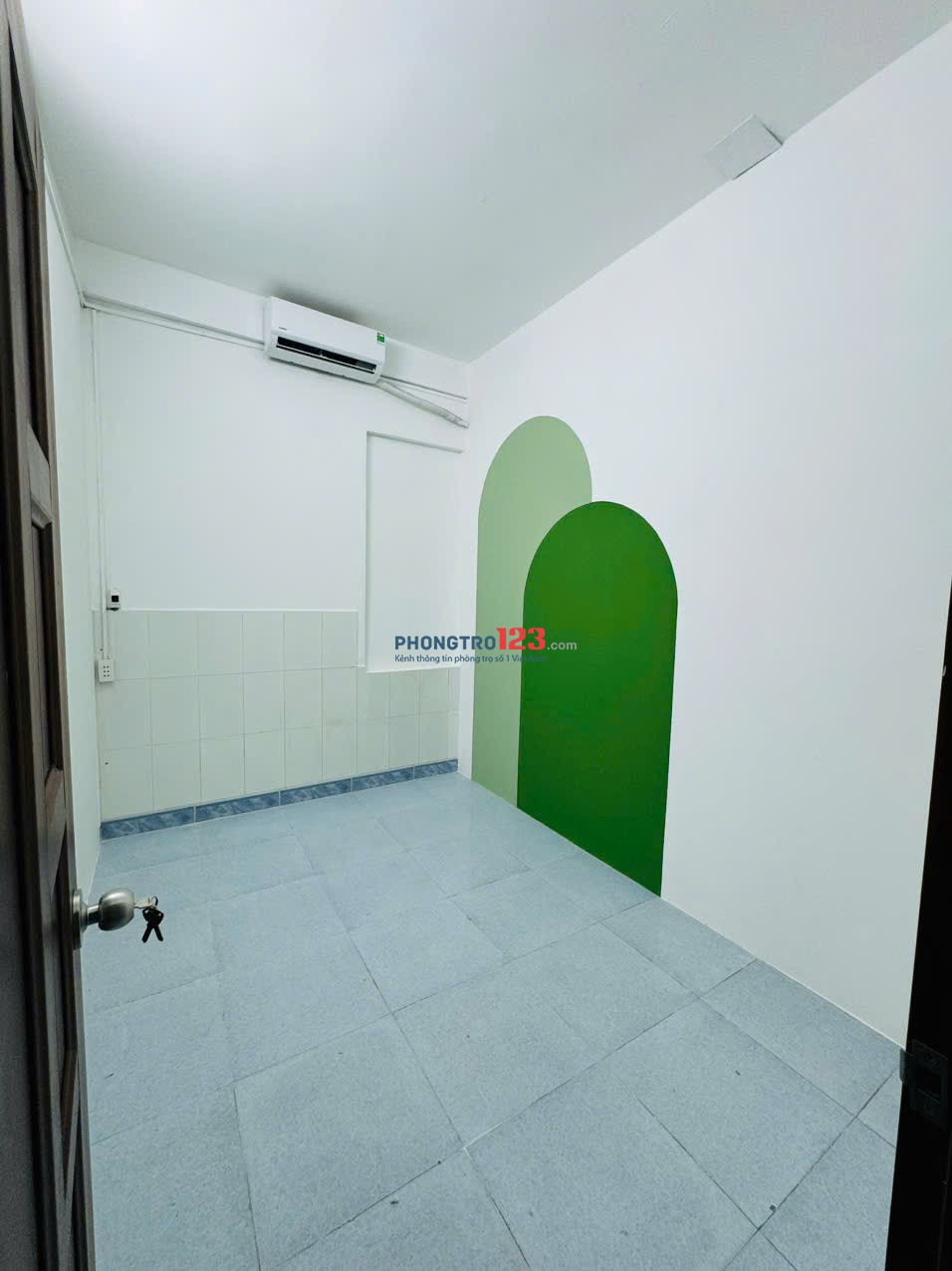 Phòng gác lửng siêu rẻ có máy lạnh 14/10A đường 53 Q. Gò Vấp (Thang máy, Vân Tay)