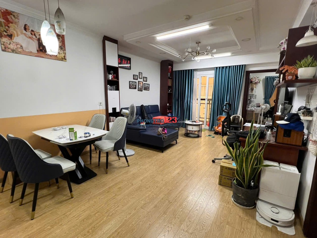 Chung cư Screc, Trường Sa, Q3: 3p ngủ, 2wc, nội thất, 15tr/th