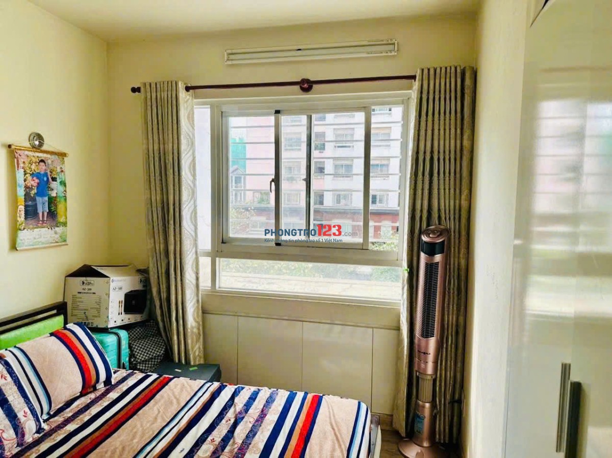 Chung cư Vĩnh Viễn, Quận 10: 75m2, 2p ngủ, nội thất, 9tr/tháng