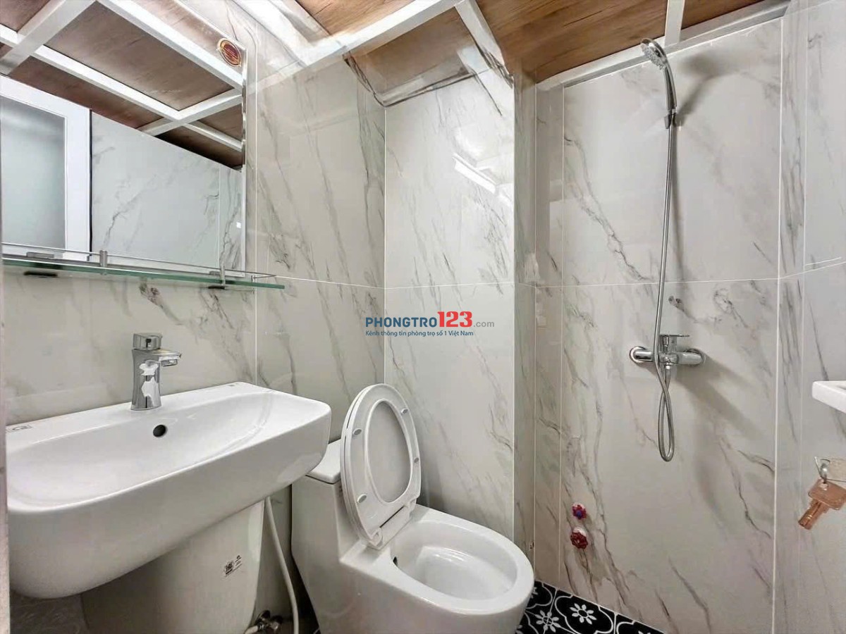 Bóc tem phòng 25m2 mới xây - ngay đường Bùi Đình Túy học viện Cán Bộ, chợ Long Vân