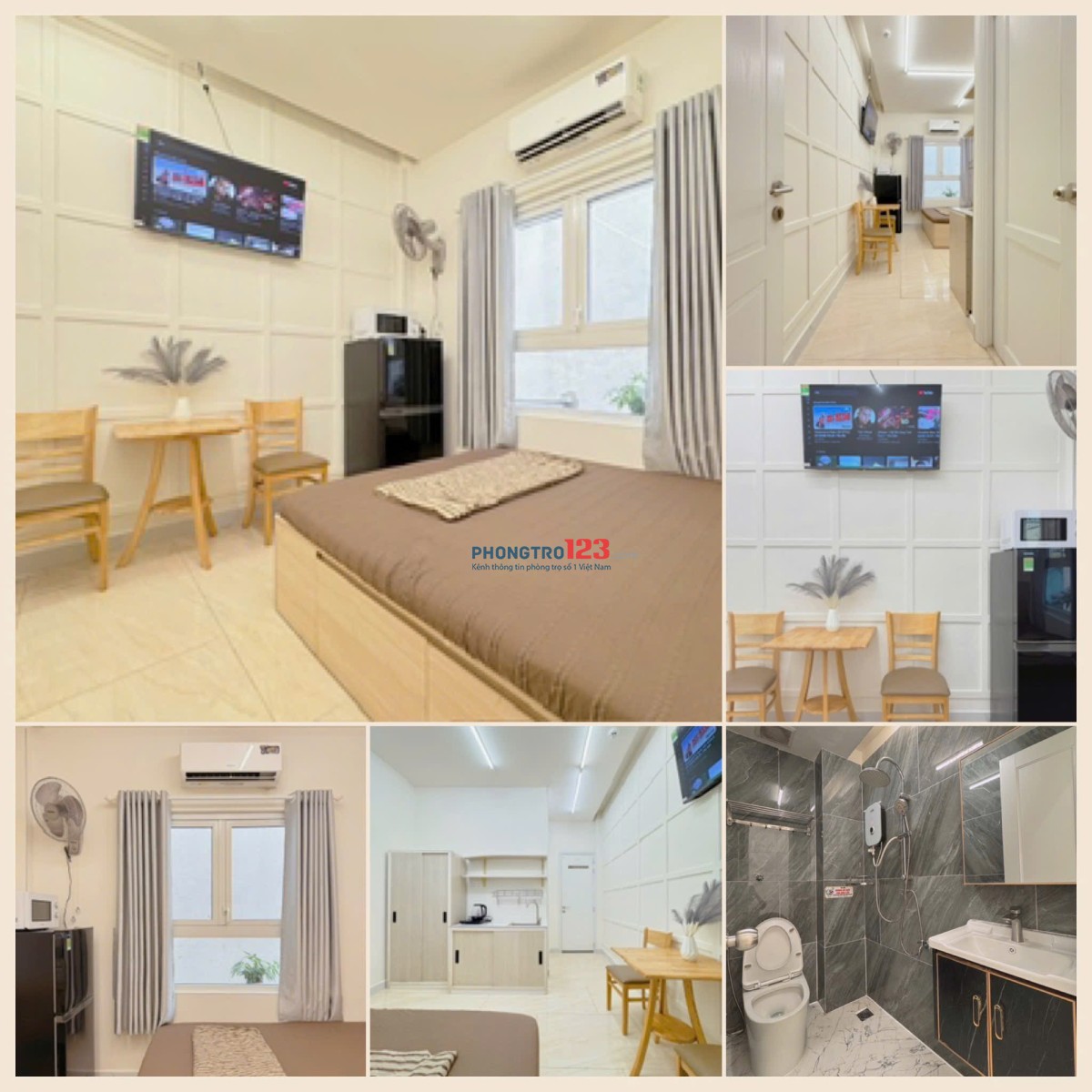 Cho Thuê Phòng Ngay Cầu Kiệu - Thang Máy - Hầm Xe - Full Nội Thất - Cửa Sổ - Mới 100% - Tiện Qua Q1