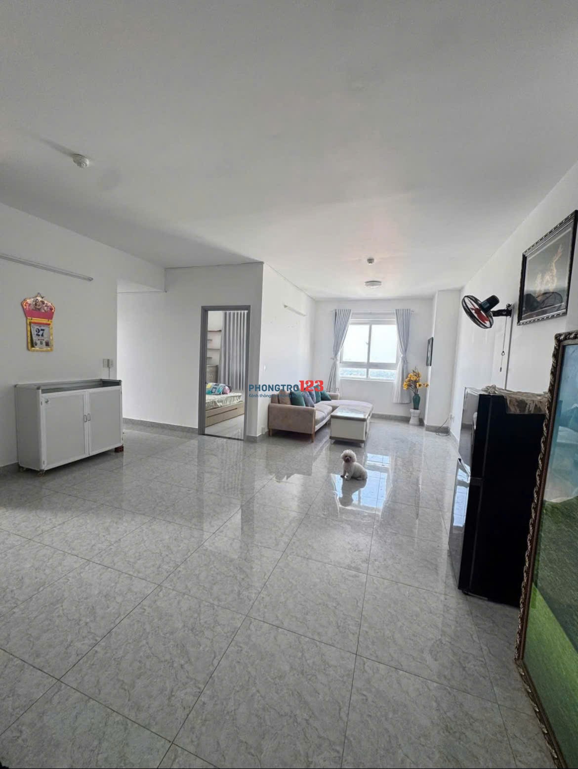 Giá 12tr5/th, Chung cư Mỹ Phước, Bùi Hữu Nghĩa, BT: 2p ngủ, 12,5triệu, Full NT, 90m2.