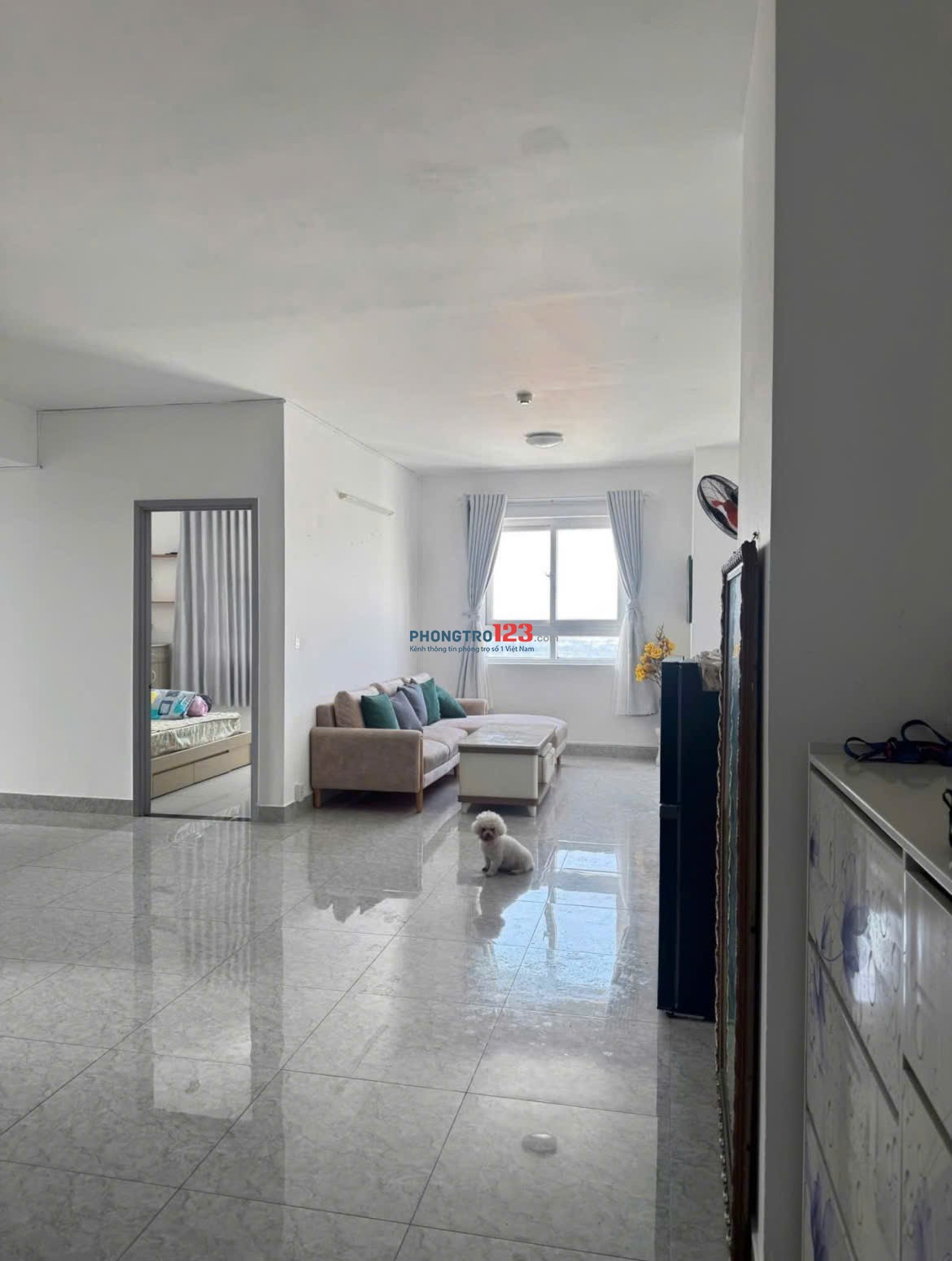 Giá 12tr5/th, Chung cư Mỹ Phước, Bùi Hữu Nghĩa, BT: 2p ngủ, 12,5triệu, Full NT, 90m2.