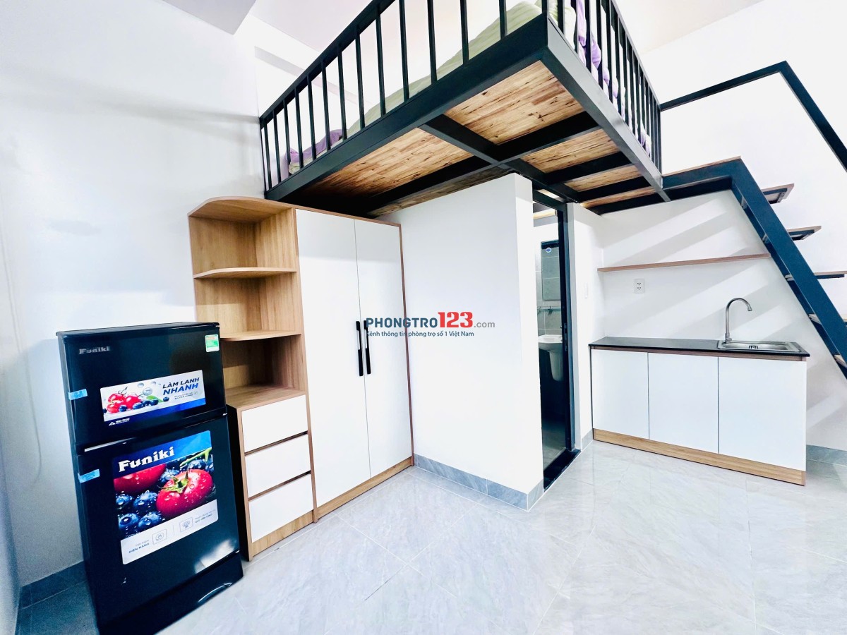 Cho thuê phòng gác sinh viên ban công máy giặt riêng KDC yên tĩnh