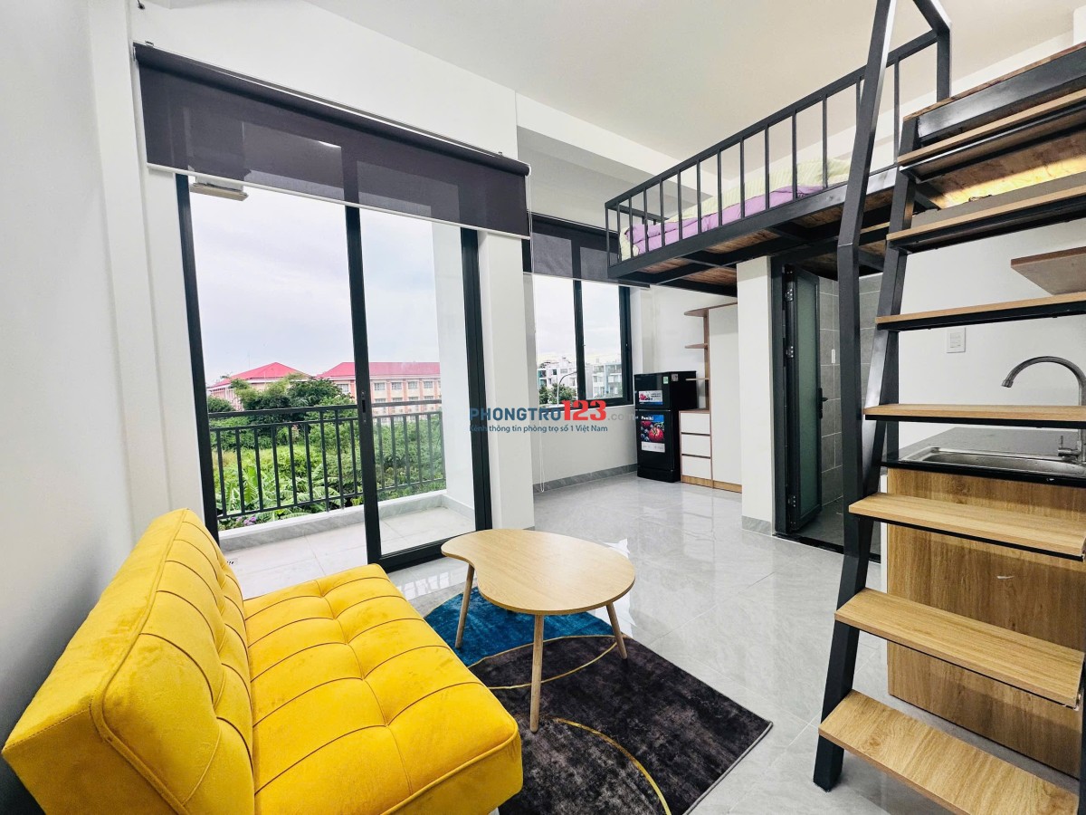 Cho thuê phòng gác sinh viên ban công máy giặt riêng KDC yên tĩnh