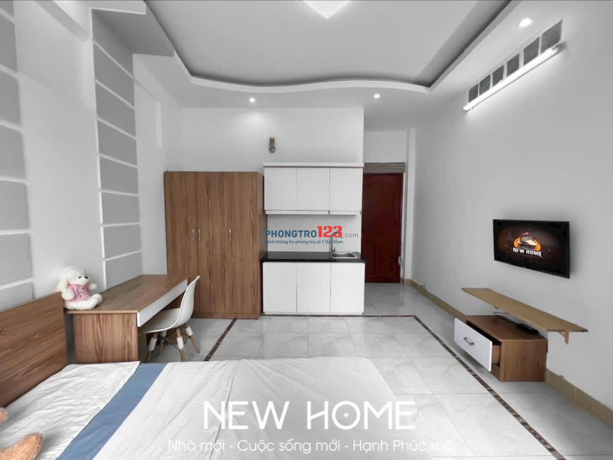 Cho Thuê Phòng Ban Công Phú Nhuận ngay Nguyễn Văn Trỗi gần cầu Công Lý, full nội thất