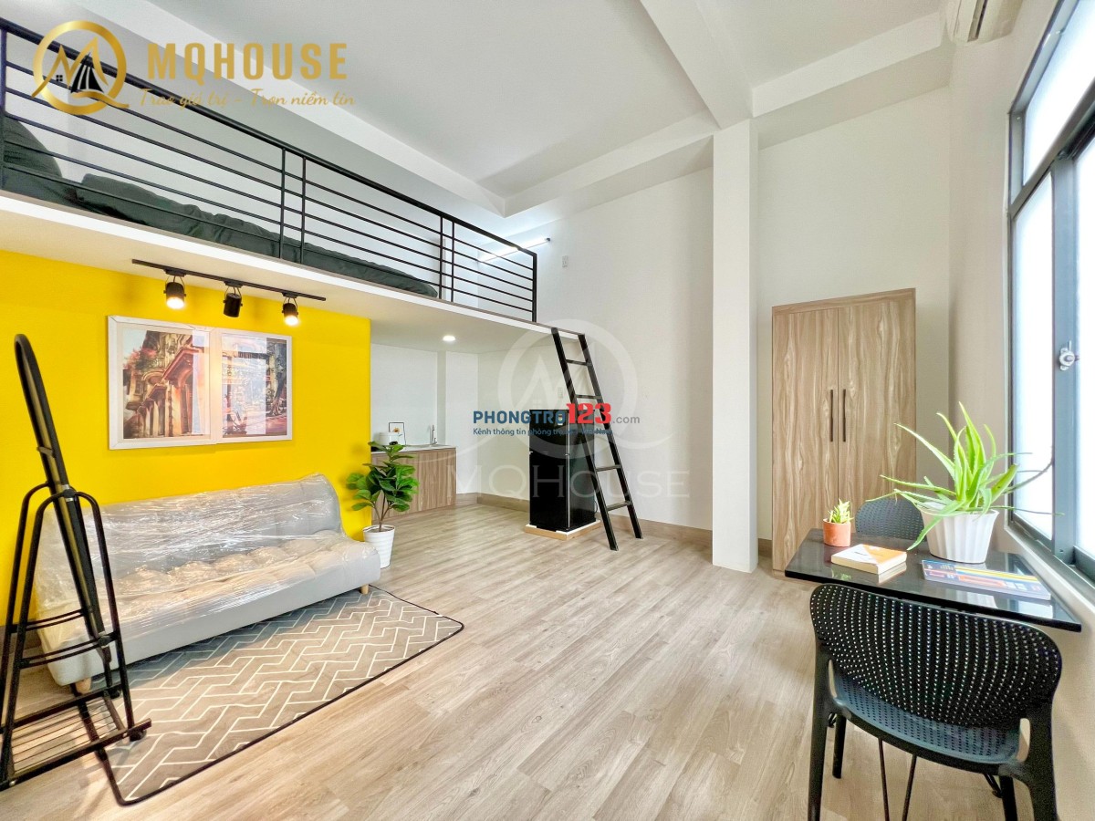 Phòng cho thuê full nội thất, gác cao 1m8, gần Sân bay Tân Sơn Nhất, Tân Bình