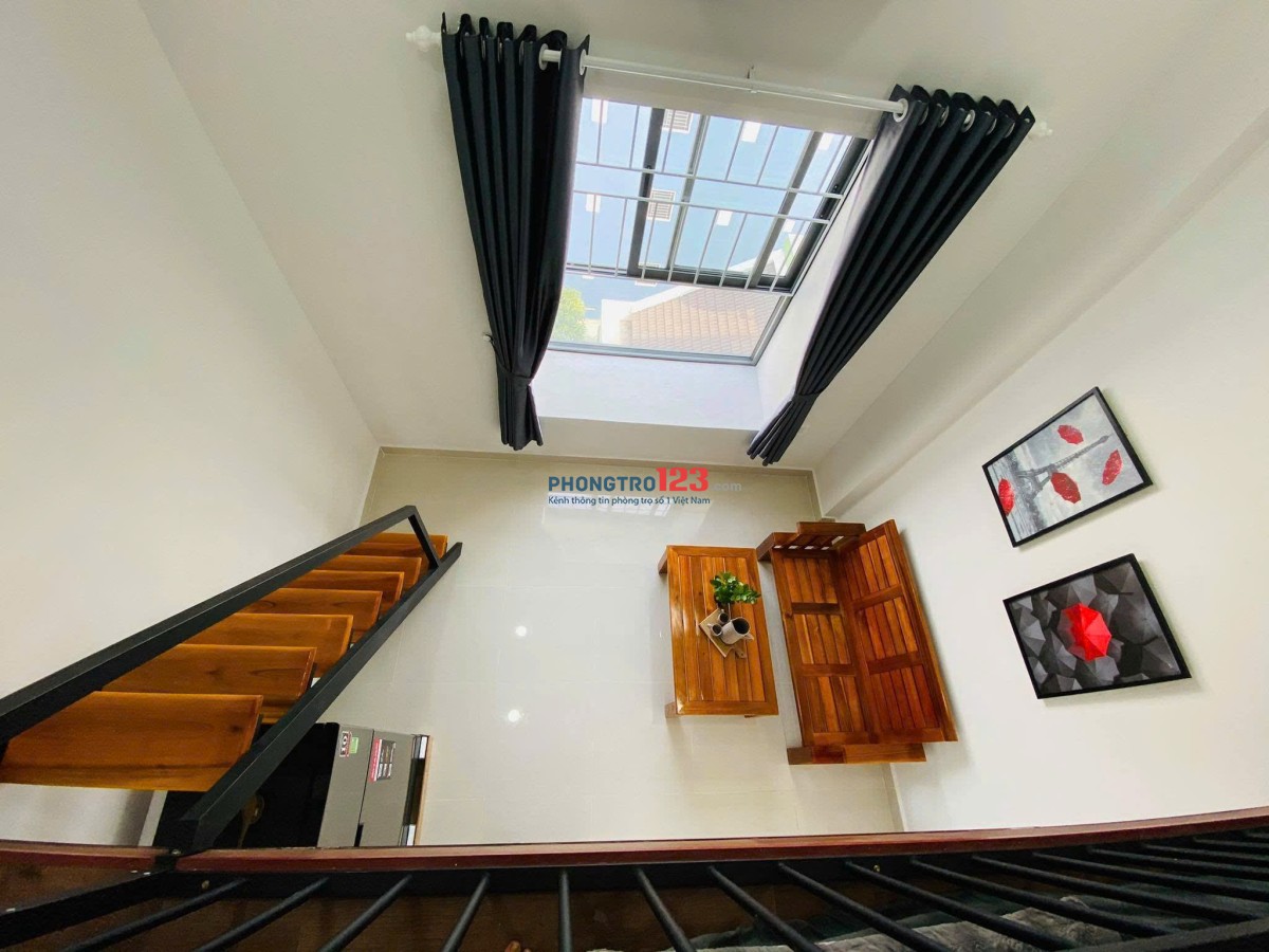 Cho thuê căn hộ gác cao thoáng mát gần KDC Nam Long, cầu Phú Mỹ, Phú Mỹ Hưng, nhà thi đấu đa năng Q7